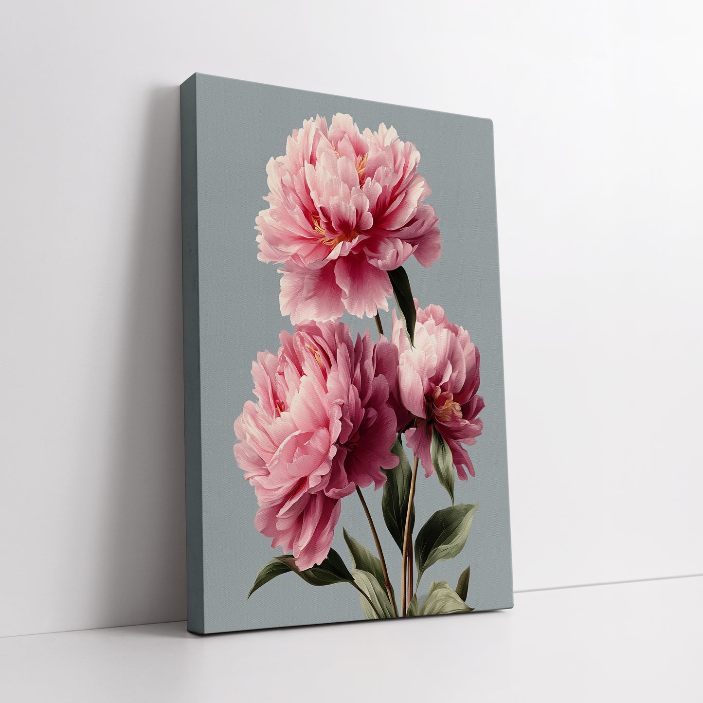 Pink Peony Flower Canvas Art - Modern Floral Print & Elegant Home Decor