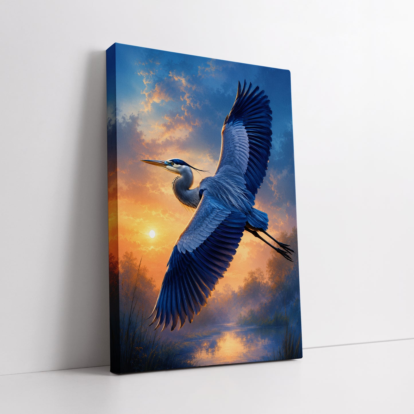Heron Bird Canvas Print - Modern Home Decor