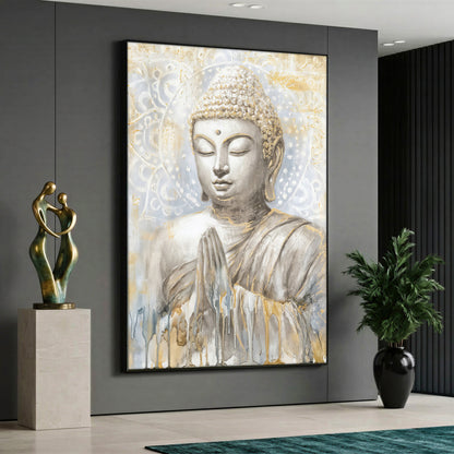 Modern Buddhist Wall Decor - Spiritual Abstract Buddha Canvas