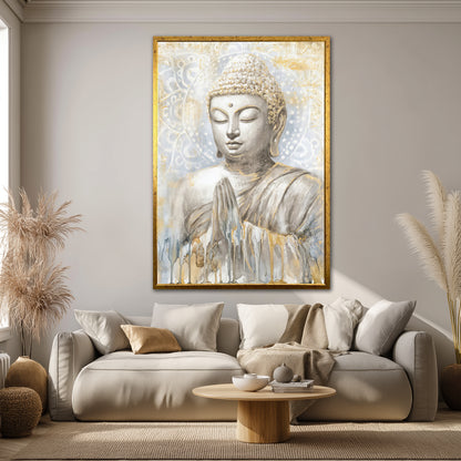 Modern Buddhist Wall Decor - Spiritual Abstract Buddha Canvas