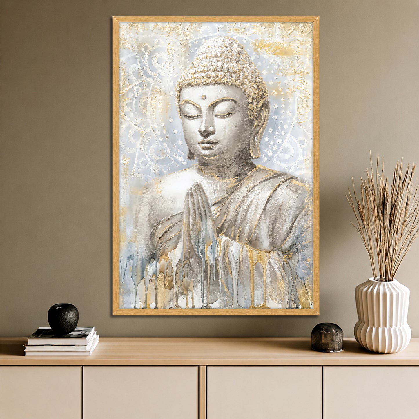 Modern Buddhist Wall Decor - Spiritual Abstract Buddha Canvas