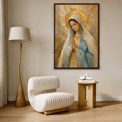 Virgin Mary Canvas Art - Modern Christian Home Decor