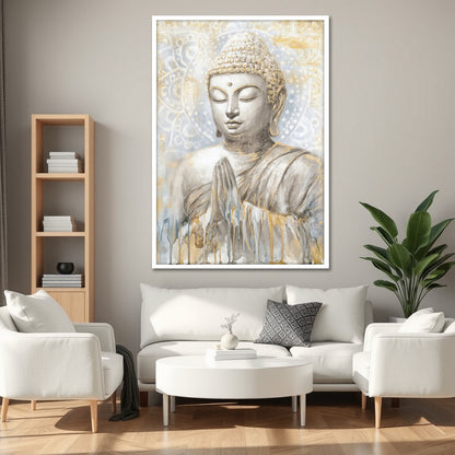 Modern Buddhist Wall Decor - Spiritual Abstract Buddha Canvas