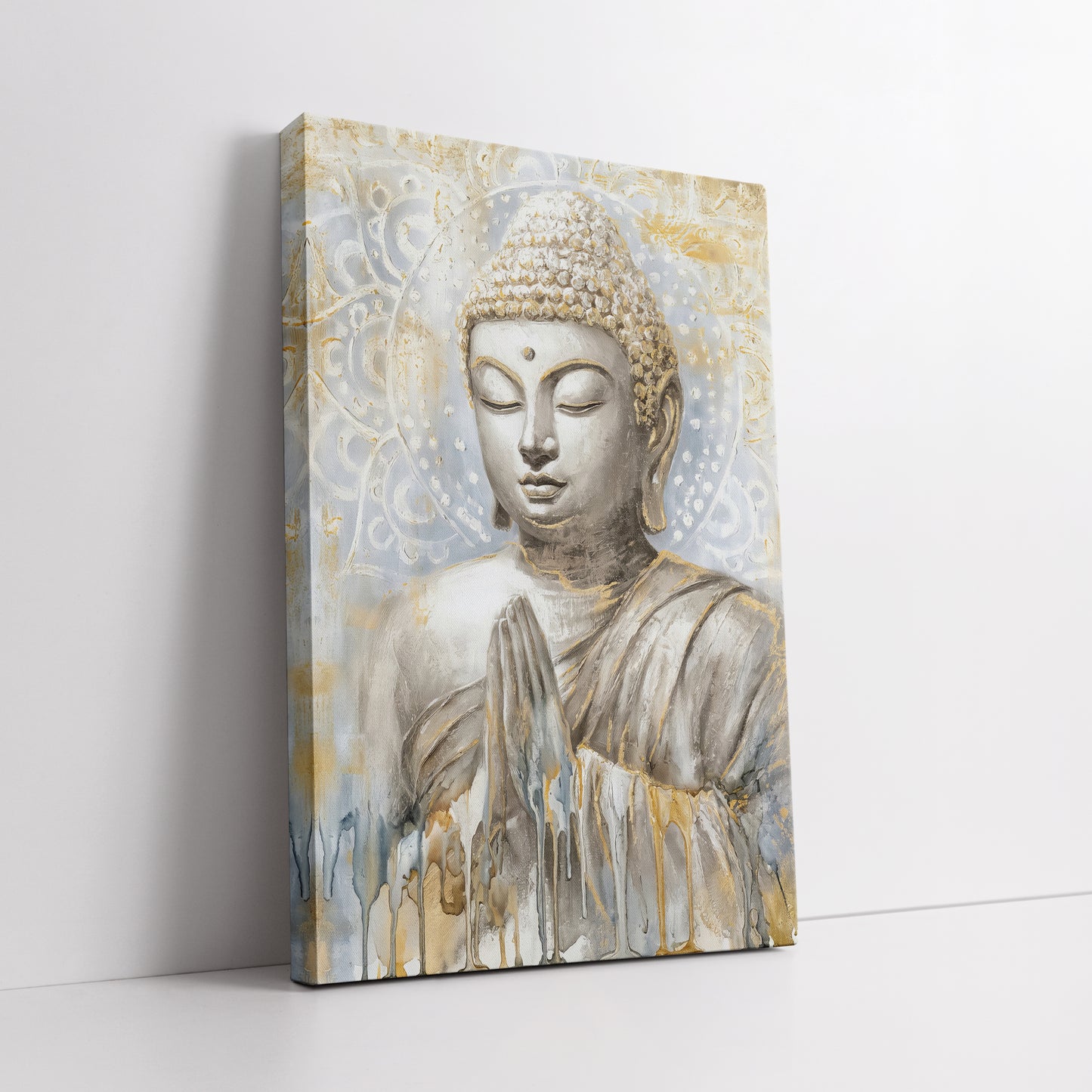 Modern Buddhist Wall Decor - Spiritual Abstract Buddha Canvas