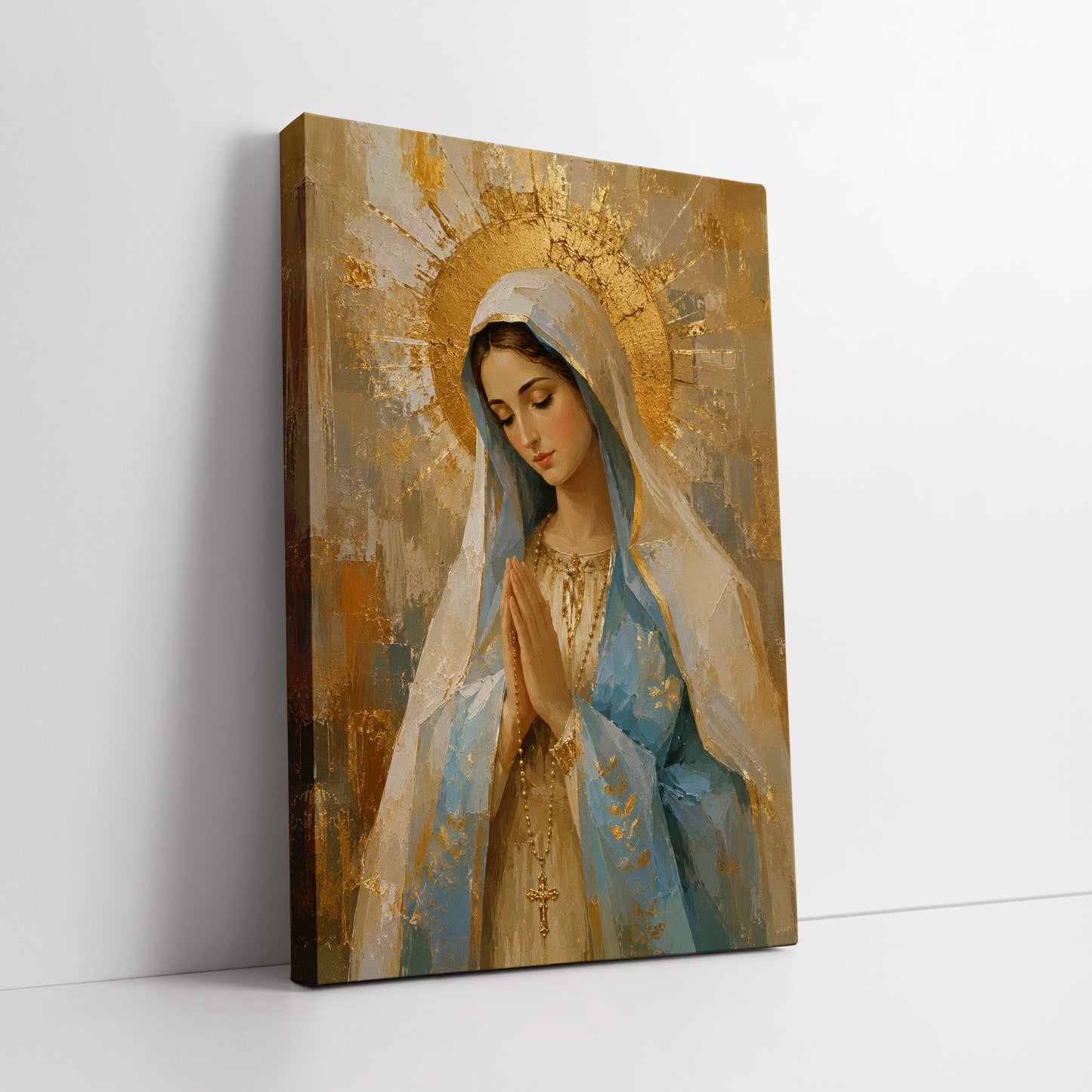 Virgin Mary Canvas Art - Modern Christian Home Decor