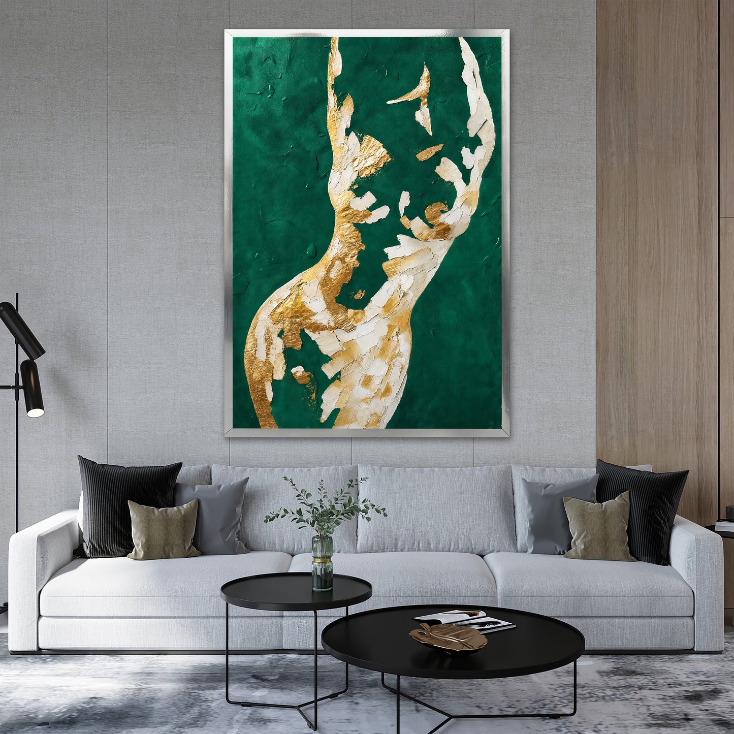 Abstract Female Silhouette Canvas Art - Modern Home Decor