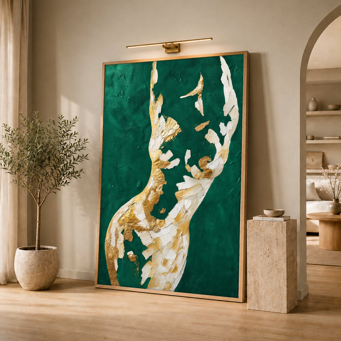 Abstract Female Silhouette Canvas Art - Modern Home Decor