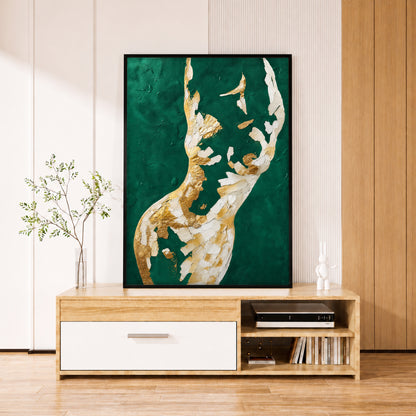 Abstract Female Silhouette Canvas Art - Modern Home Decor