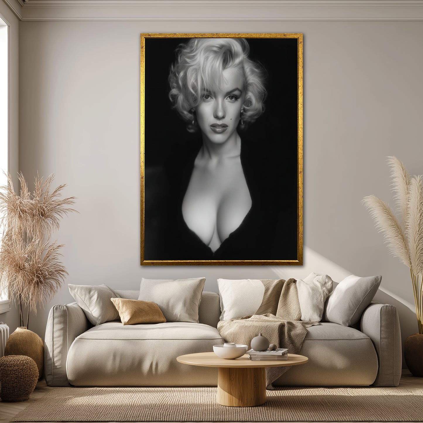 Marilyn Monroe Black and White Canvas Wall Art - Modern Home Decor