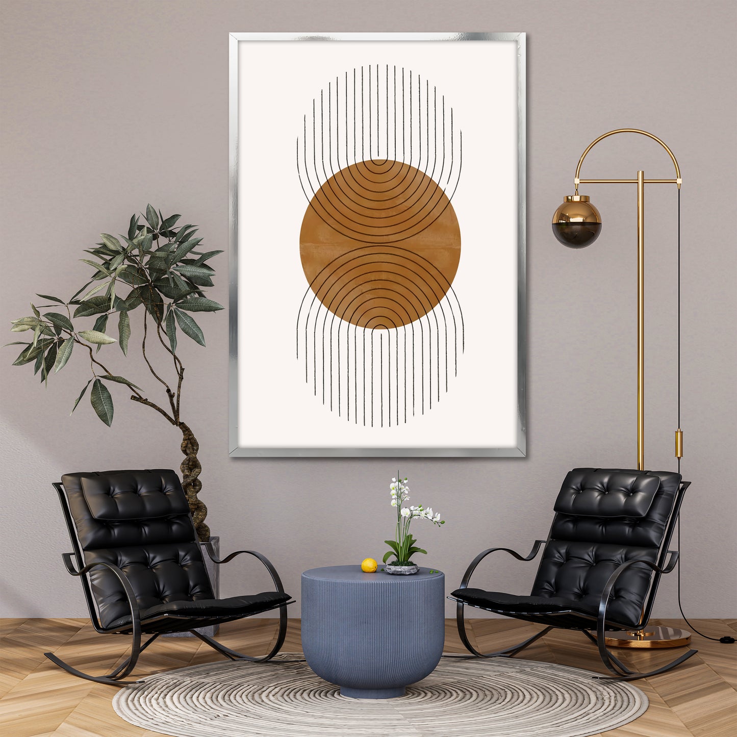 Mid-Century Modern Bohemian Canvas Wall Art - Luxury Home Decoration