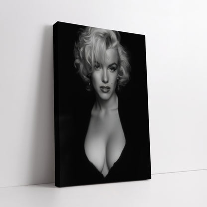 Marilyn Monroe Black and White Canvas Wall Art - Modern Home Decor