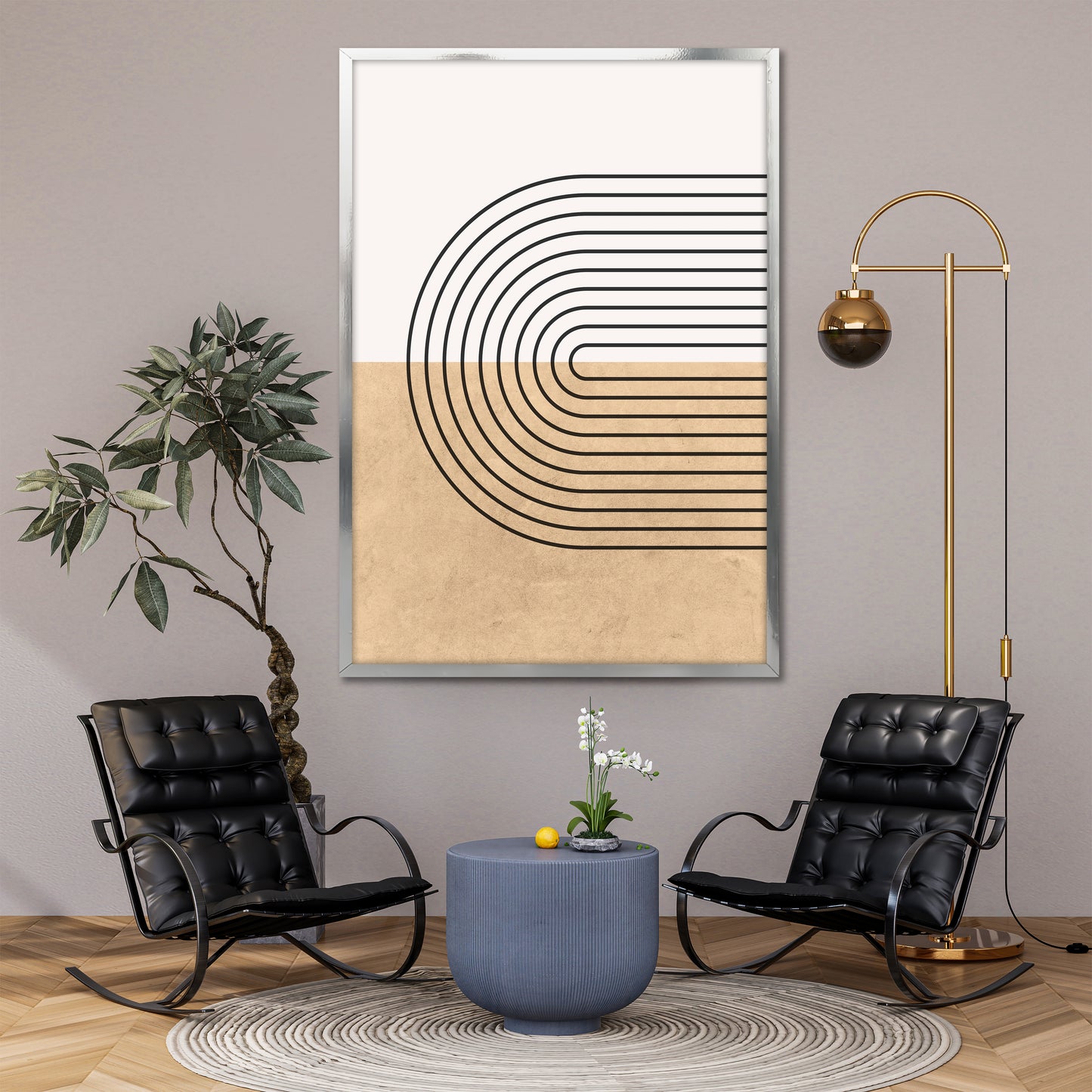 Luxury Boho Canvas Print - Mid-Century Modern Wall Art
