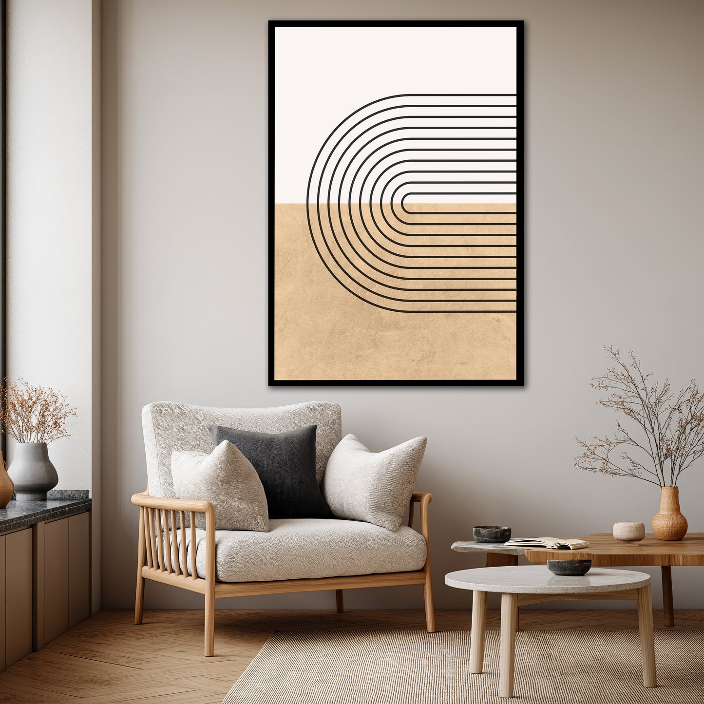Luxury Boho Canvas Print - Mid-Century Modern Wall Art