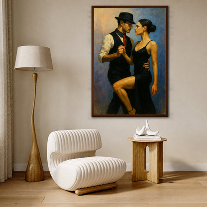 Black Dress Tango Couple - Aesthetic Office Decor