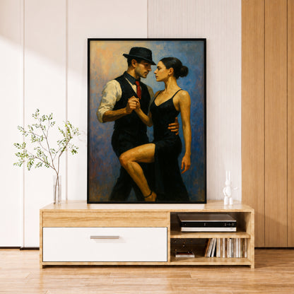 Black Dress Tango Couple - Aesthetic Office Decor