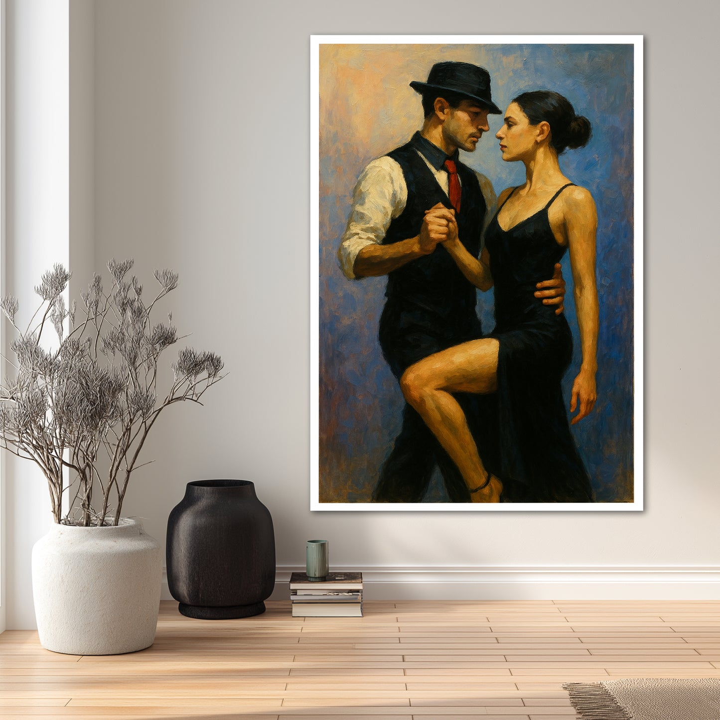 Black Dress Tango Couple - Aesthetic Office Decor
