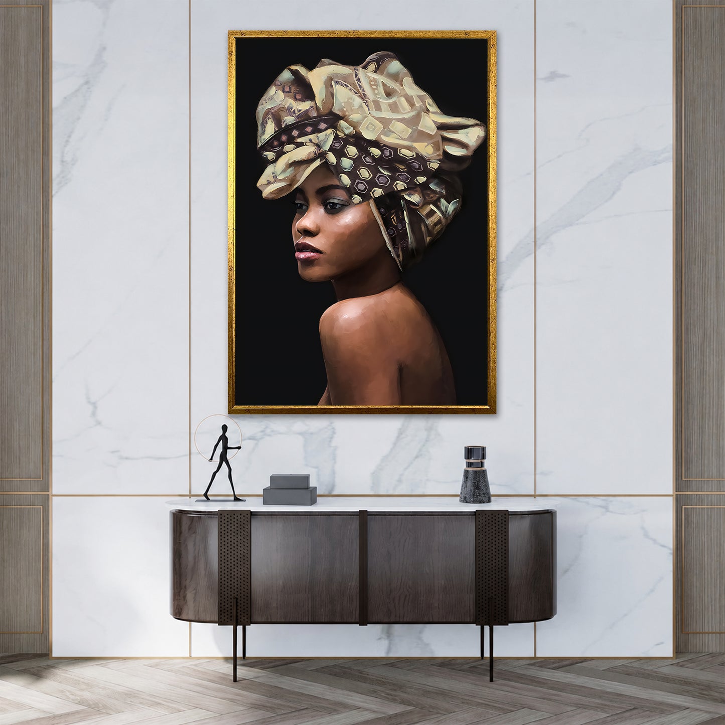 African Woman Portrait Art - Unique Studio Concept