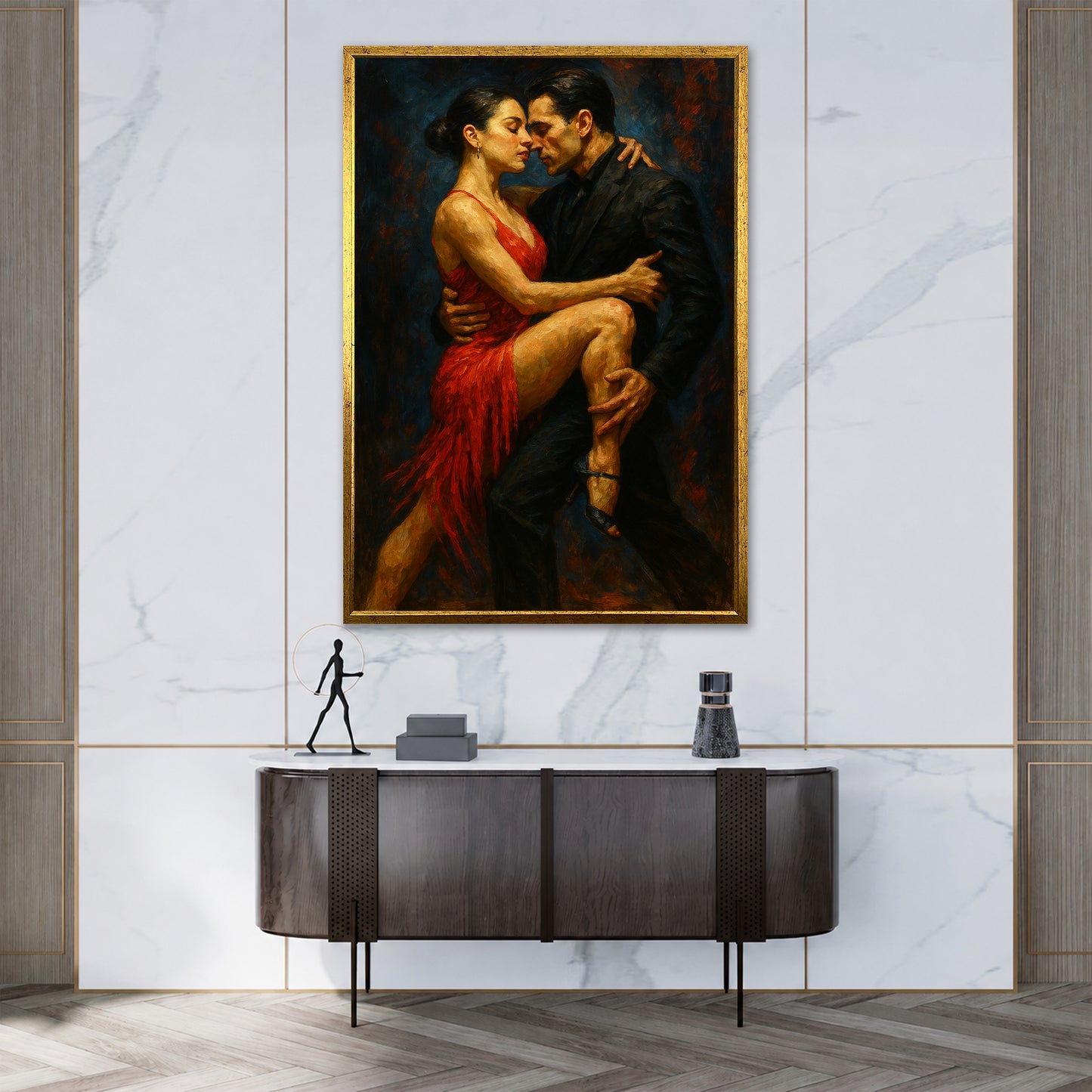 Passionate Tango Dancing Couple - Fine Art Design