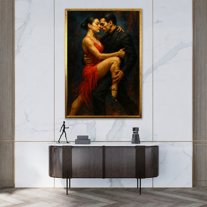 Passionate Tango Dancing Couple - Fine Art Design