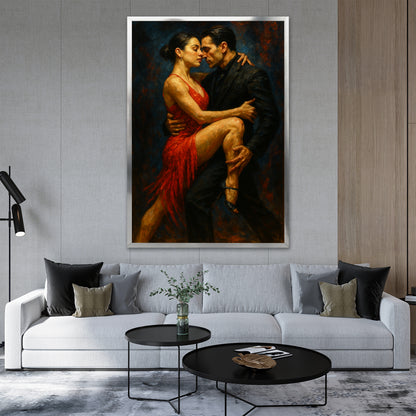Passionate Tango Dancing Couple - Fine Art Design