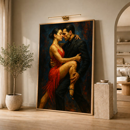Passionate Tango Dancing Couple - Fine Art Design
