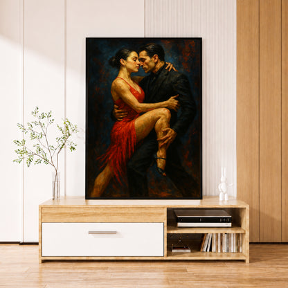 Passionate Tango Dancing Couple - Fine Art Design