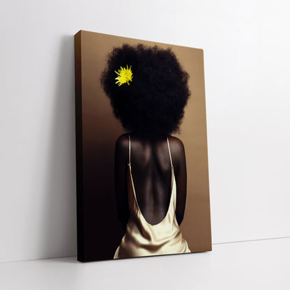 Afro Hair Woman Artwork - Luxury Interior Wall Decor