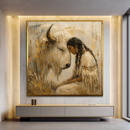 Native American Canvas Art - Cozy Rustic Living Decor
