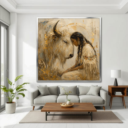Native American Canvas Art - Cozy Rustic Living Decor
