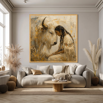 Native American Canvas Art - Cozy Rustic Living Decor