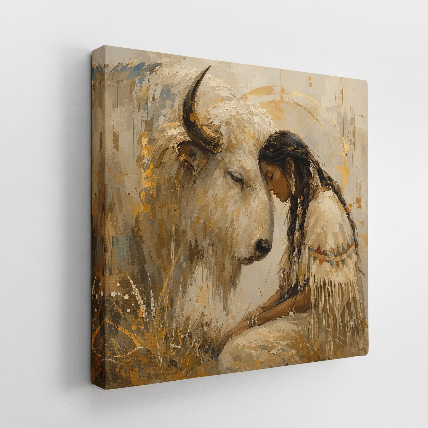 Native American Canvas Art - Cozy Rustic Living Decor
