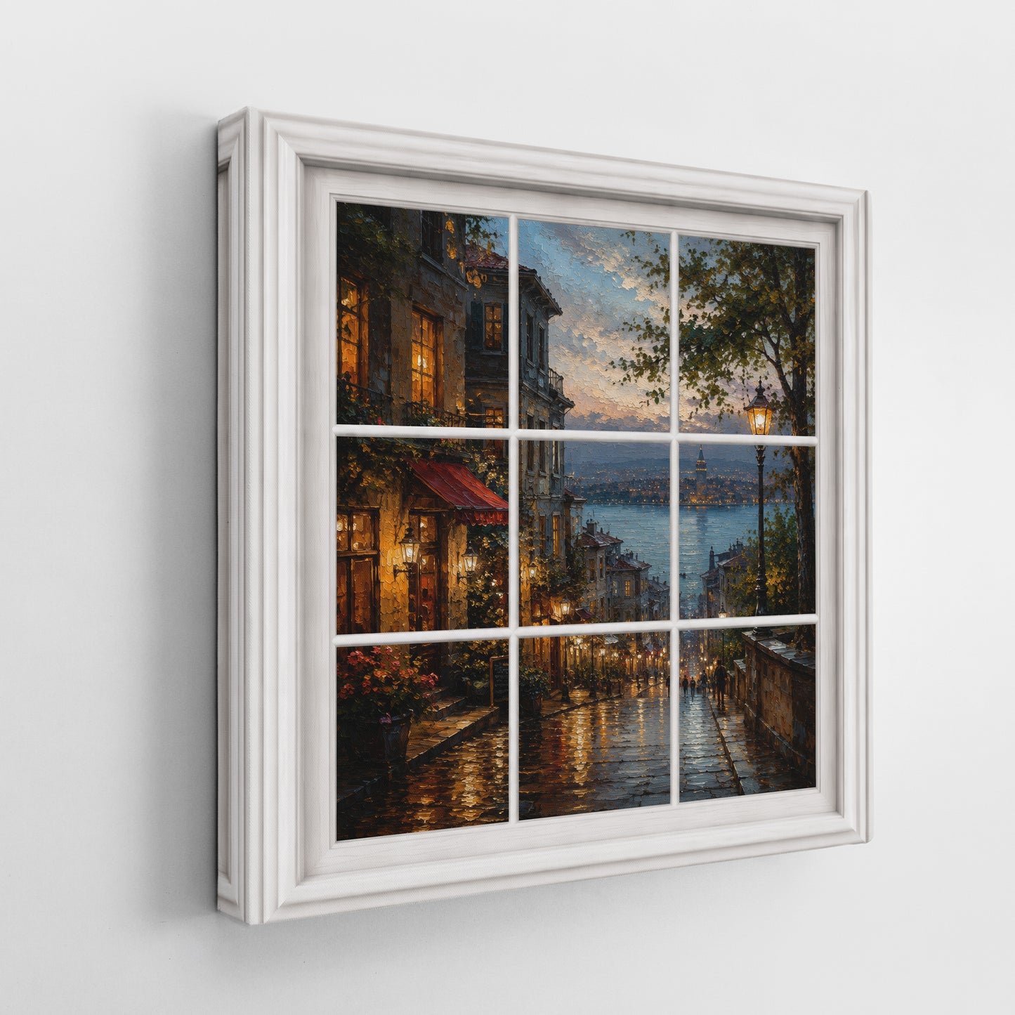 Istanbul Window Canvas Print - Cozy Living Room Decor