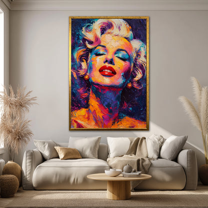 Abstract Colorful Marilyn Monroe Canvas Art - Vibrant Pop Art Print