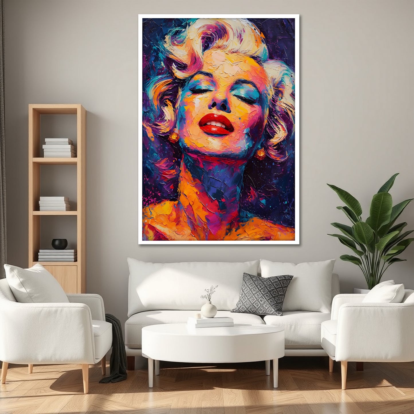 Abstract Colorful Marilyn Monroe Canvas Art - Vibrant Pop Art Print