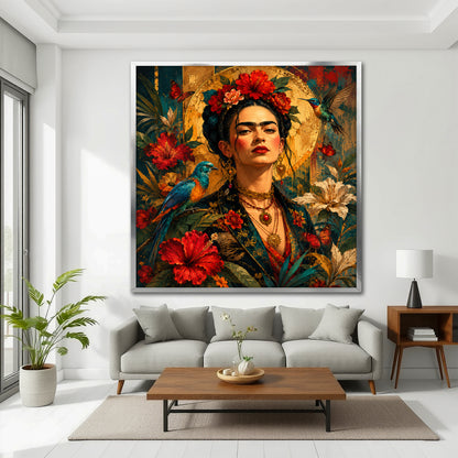 Frida Kahlo Canvas Print - Boho Chic Bedroom Decor