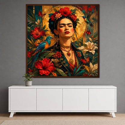 Frida Kahlo Canvas Print - Boho Chic Bedroom Decor