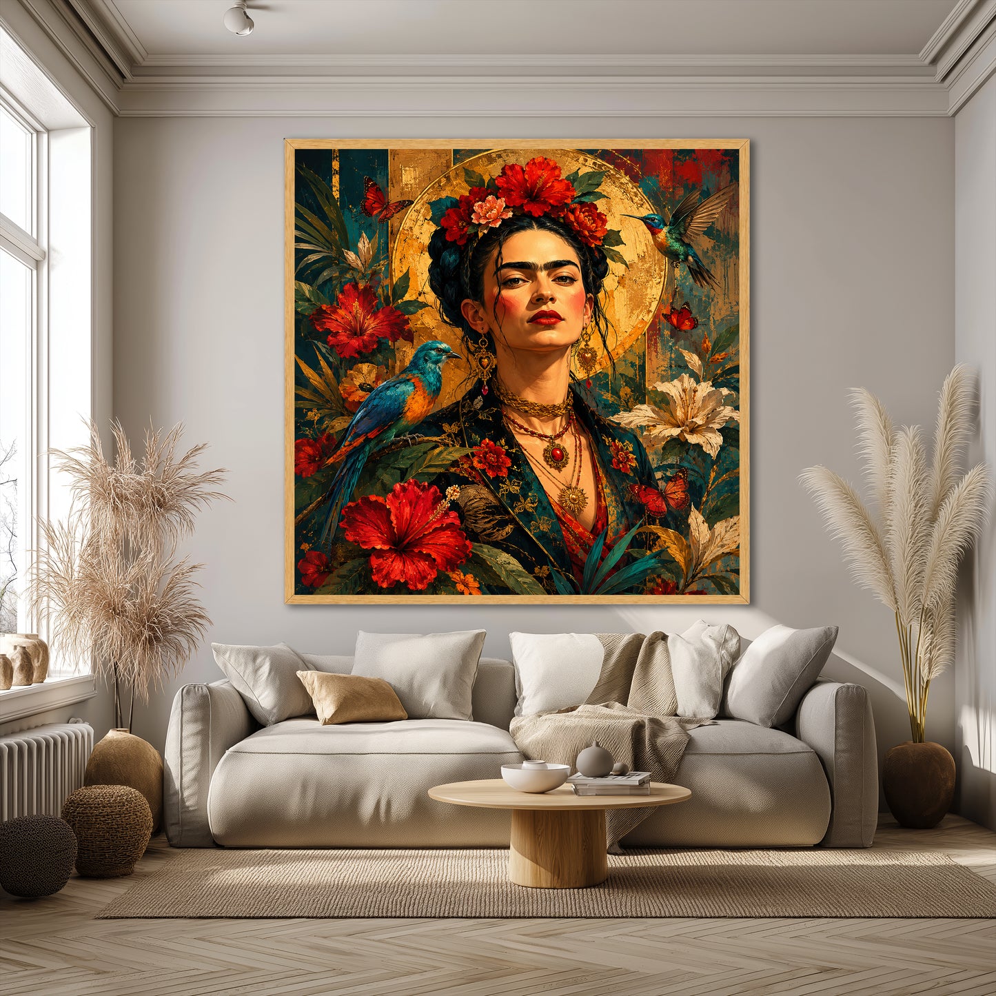 Frida Kahlo Canvas Print - Boho Chic Bedroom Decor